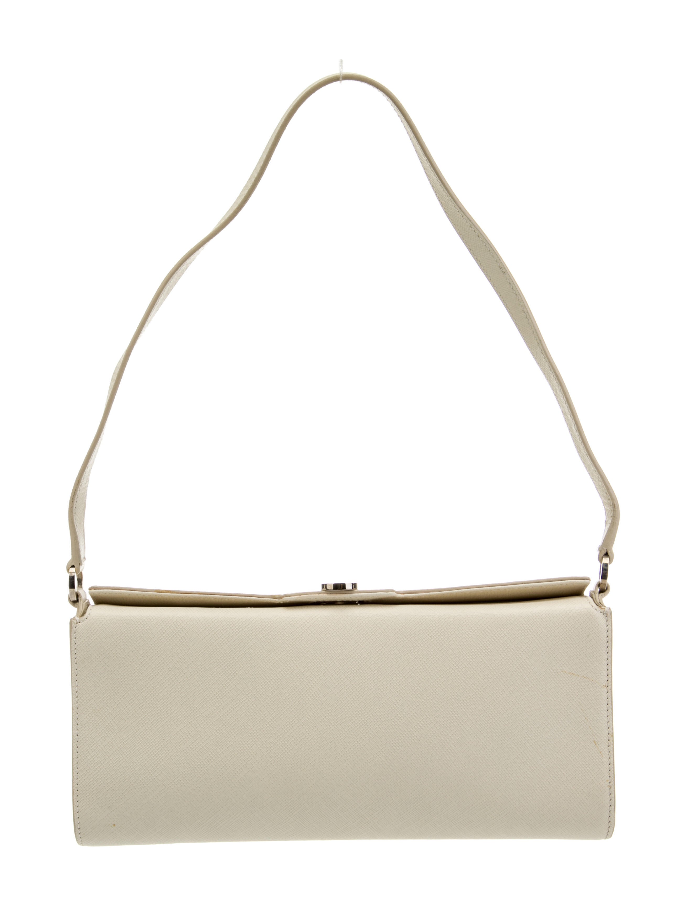 Salvatore Ferragamo Vintage Leather Shoulder Bag Neutrals Shoulder