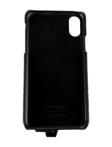 Salvatore Ferragamo Phone Cases Leather Logo iPhone X/Xs Case