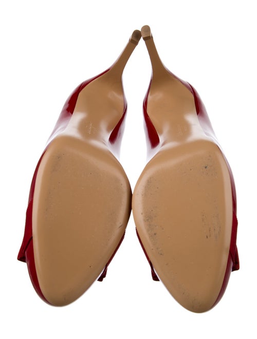 Salvatore Ferragamo Patent Leather Bow Accents Pumps