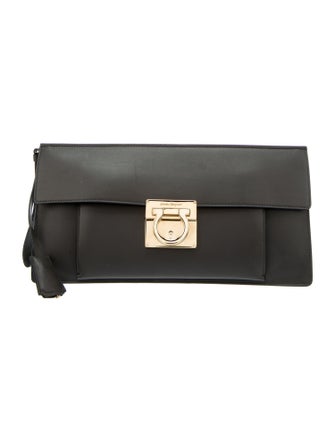 Salvatore Ferragamo Ada Leather Clutch