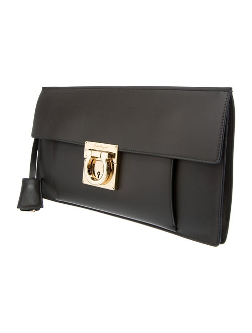 Salvatore Ferragamo Ada Leather Clutch
