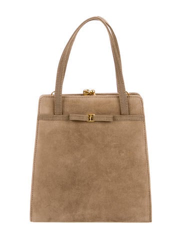 Salvatore Ferragamo Suede Handle Bag
