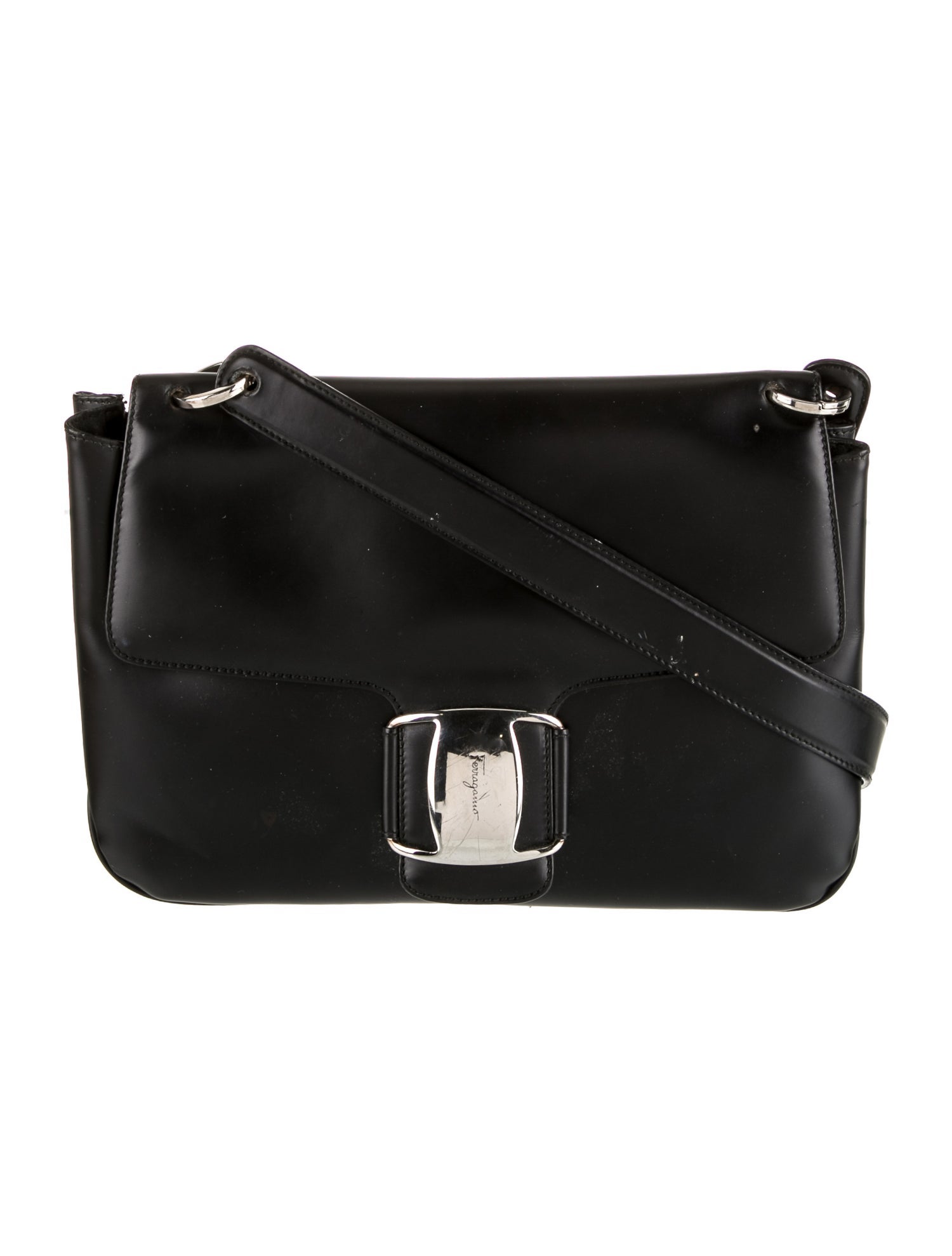 Salvatore Ferragamo Black Fabric Handbag