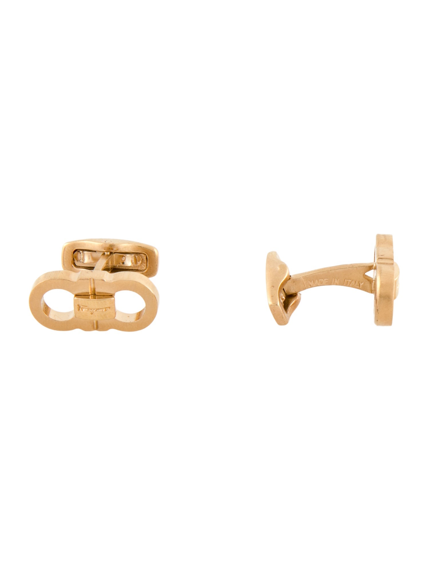 Salvatore Ferragamo Gancini Cufflinks - Gold-Tone Metal