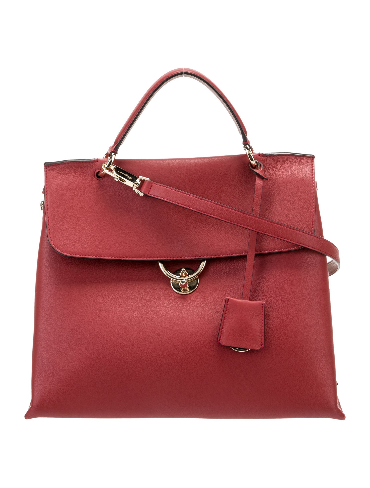 Salvatore Ferragamo Leather Handle Bag Red Handle Bags, Handbags SAL341597 The RealReal