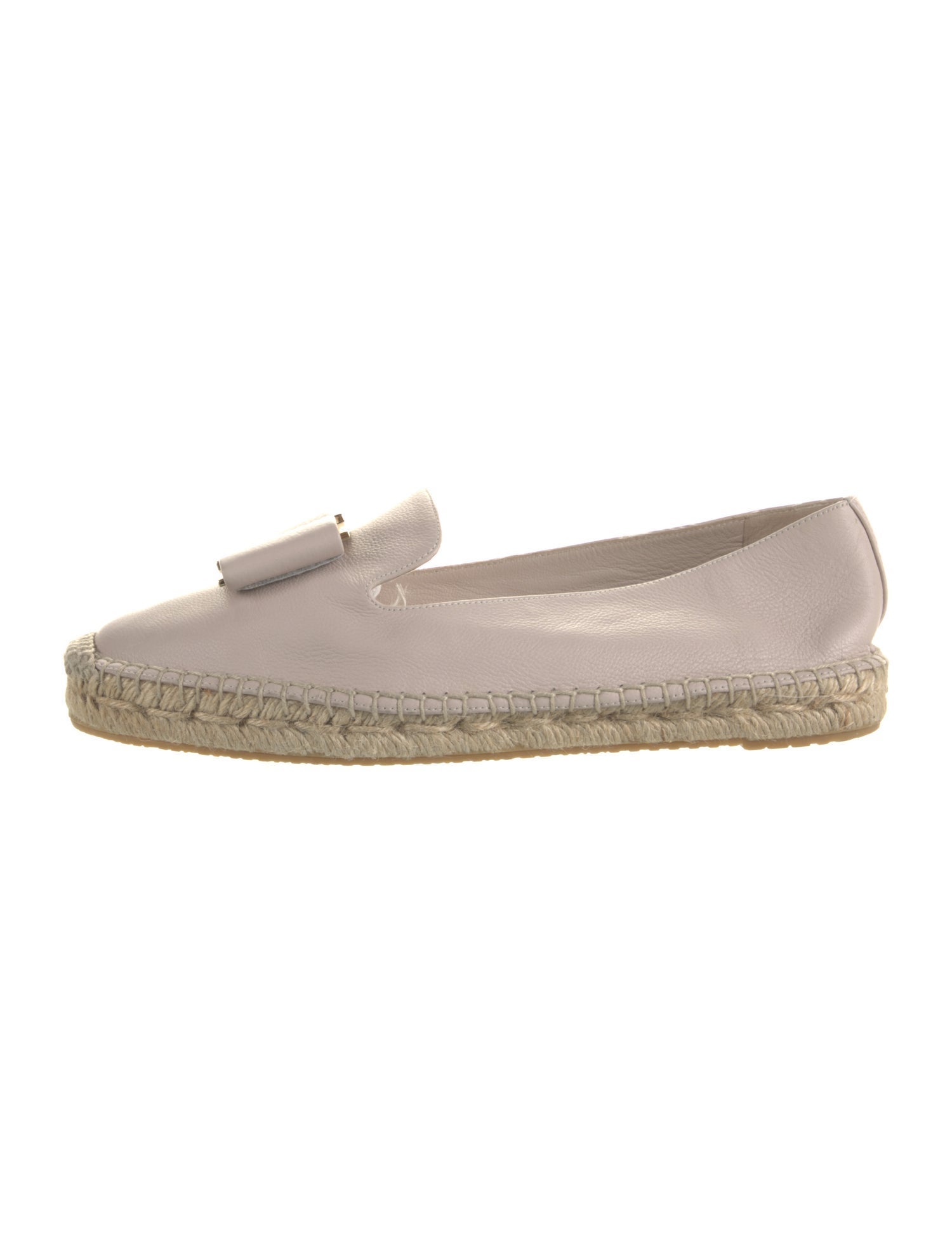 Salvatore Ferragamo Leather Espadrilles Pink Flats Shoes SAL342400 The RealReal