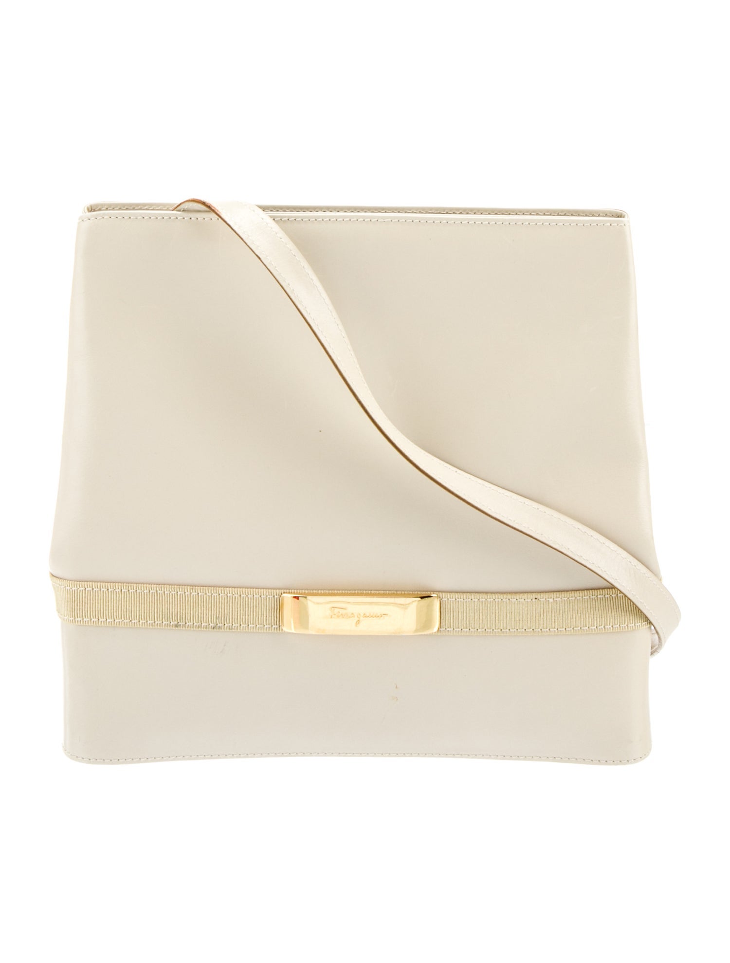 Salvatore Ferragamo Leather Crossbody Bag Neutrals Crossbody Bags