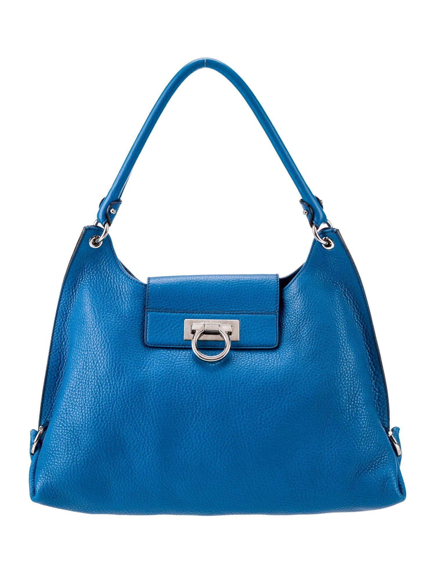 Salvatore Ferragamo Leather Shoulder Bag Blue Shoulder Bags, Handbags SAL343745 The RealReal