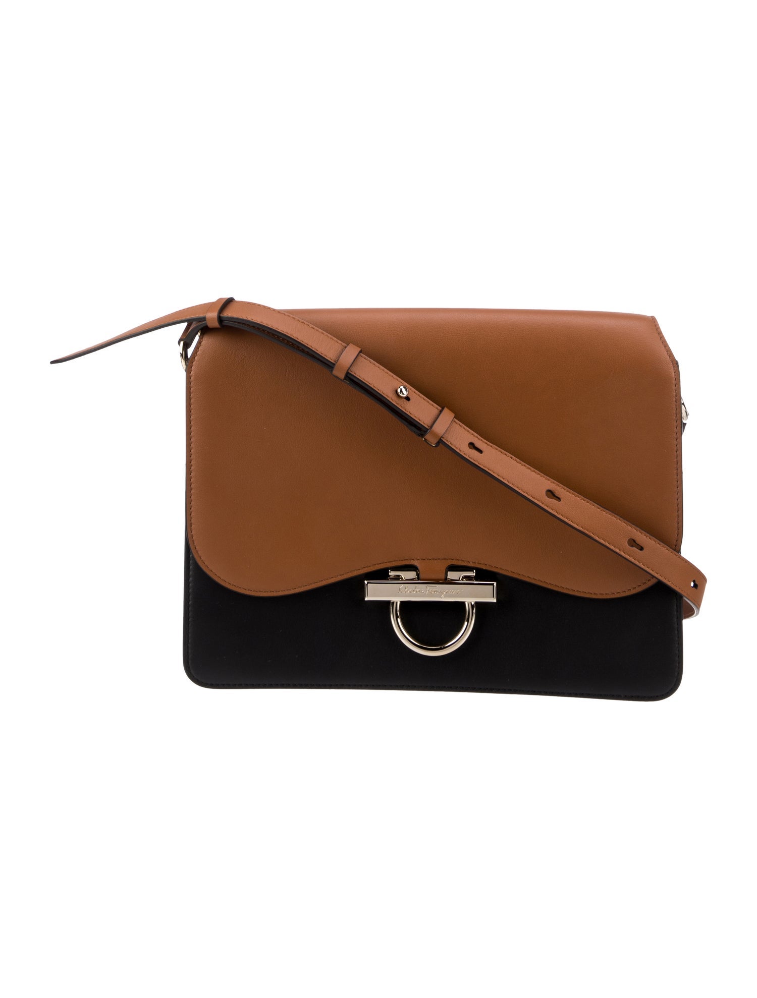 Salvatore Ferragamo Leather Crossbody Bag Brown Crossbody Bags