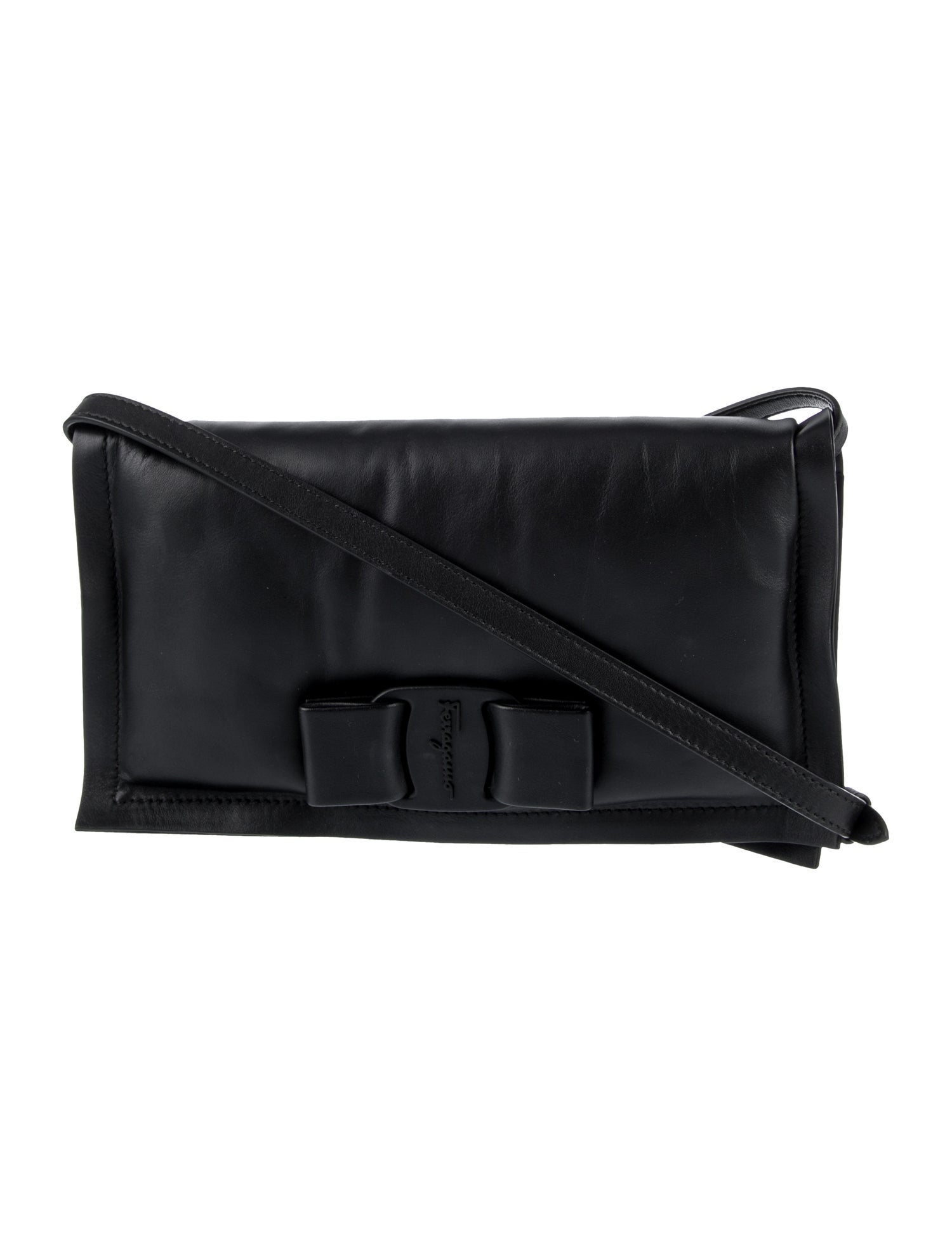 Salvatore Ferragamo Leather Crossbody Bag Black Crossbody Bags