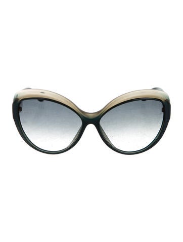 Salvatore Ferragamo Semi Cat-Eye Sunglasses