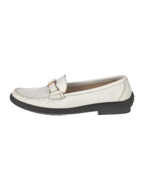 Salvatore Ferragamo Leather Whipstitch Trim Loafers