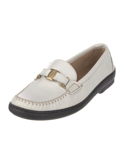 Salvatore Ferragamo Leather Whipstitch Trim Loafers