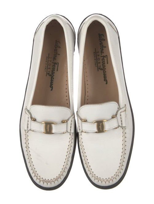 Salvatore Ferragamo Leather Whipstitch Trim Loafers