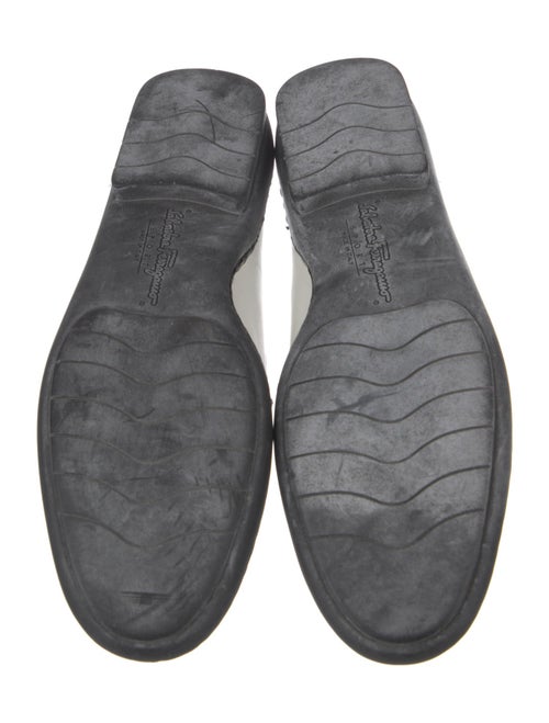 Salvatore Ferragamo Leather Whipstitch Trim Loafers