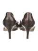 Salvatore Ferragamo Patent Leather Bow Accents Pumps