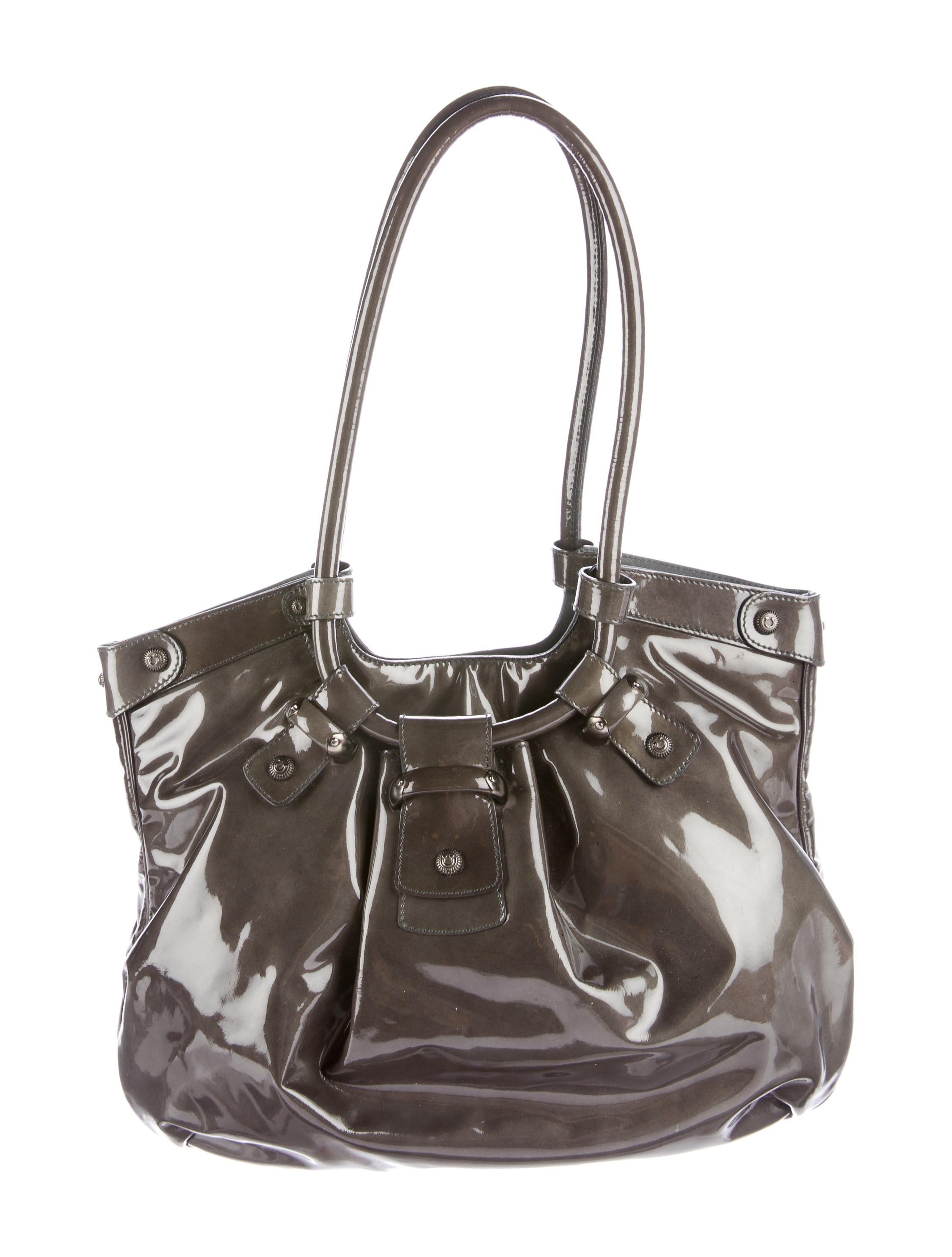 Salvatore Ferragamo Patent Leather Shoulder Bag Handbags SAL35809