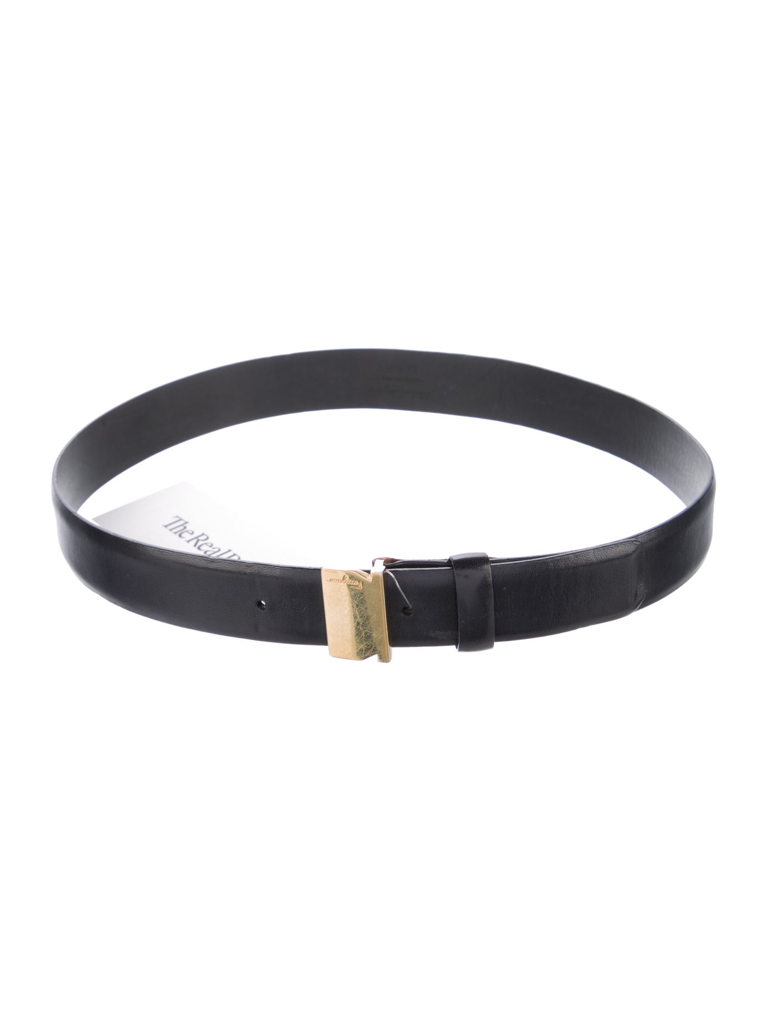 GF Ferre Bordeaux Wide Leather Waist Gold Silver Belt main image 0
