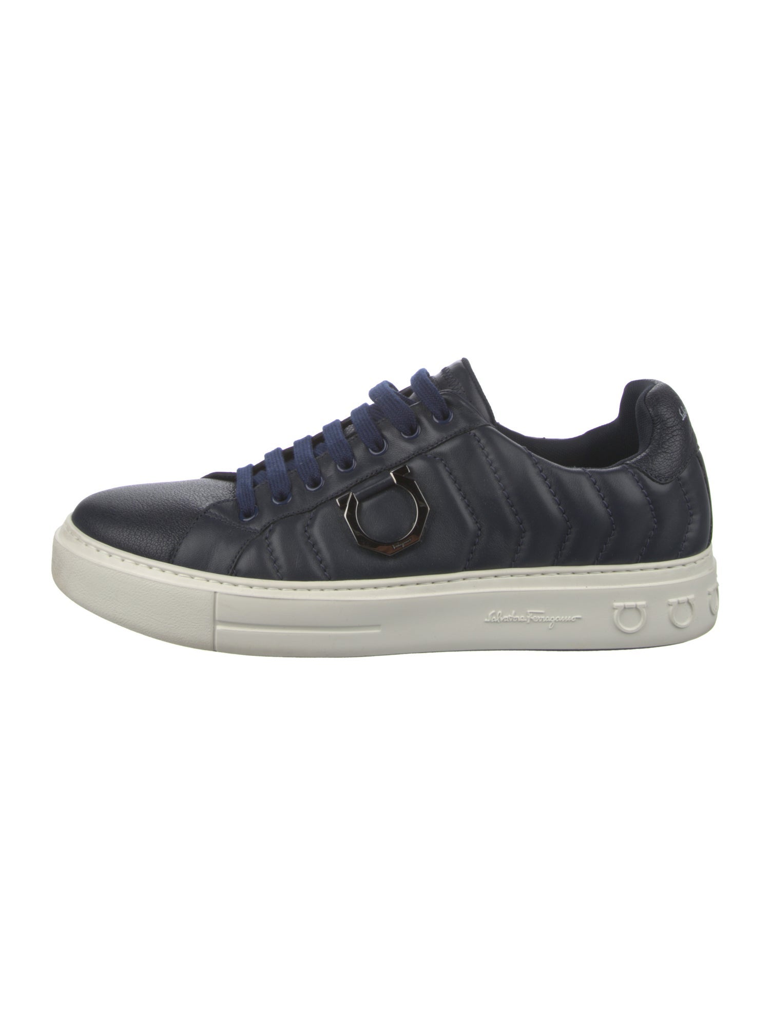 Salvatore Ferragamo Leather Sneakers - Blue Sneakers, Shoes