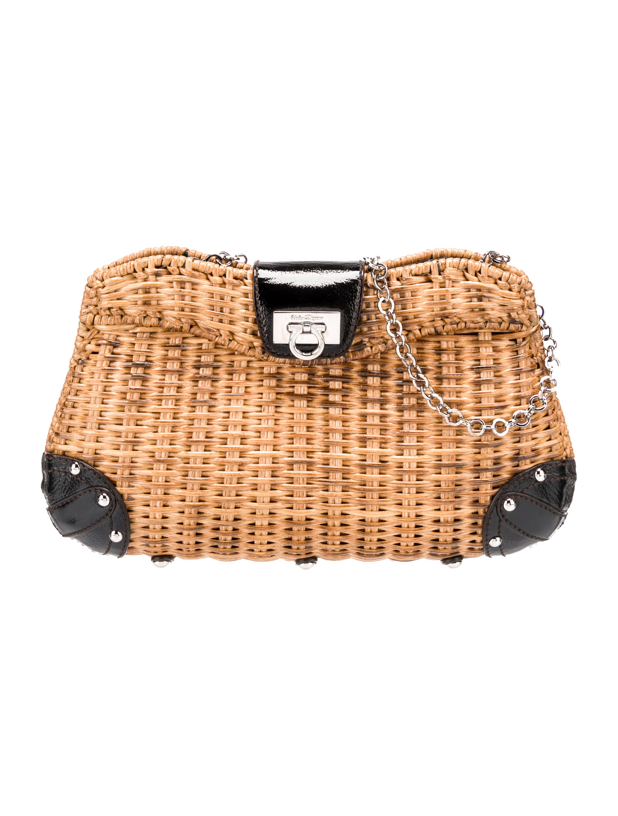 Brown Raffia Shoulder Bag