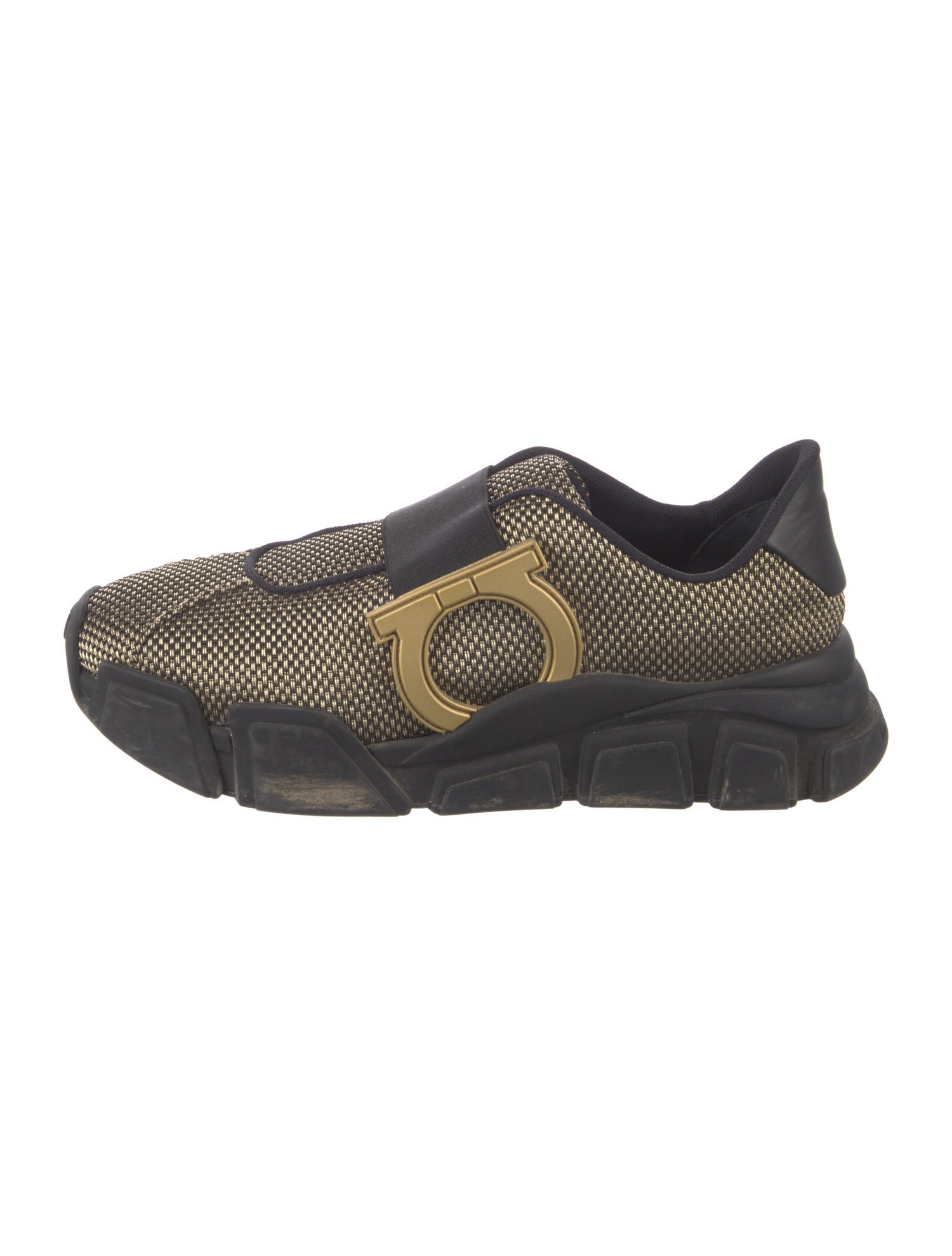 Salvatore Ferragamo Gancini Logo Sneakers - Black Sneakers