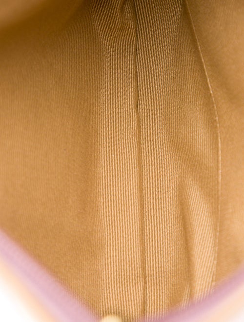 Salvatore Ferragamo Leather Trim Canvas Crossbody Bag