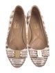 Salvatore Ferragamo Printed Bow Accents Ballet Flats