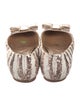 Salvatore Ferragamo Printed Bow Accents Ballet Flats