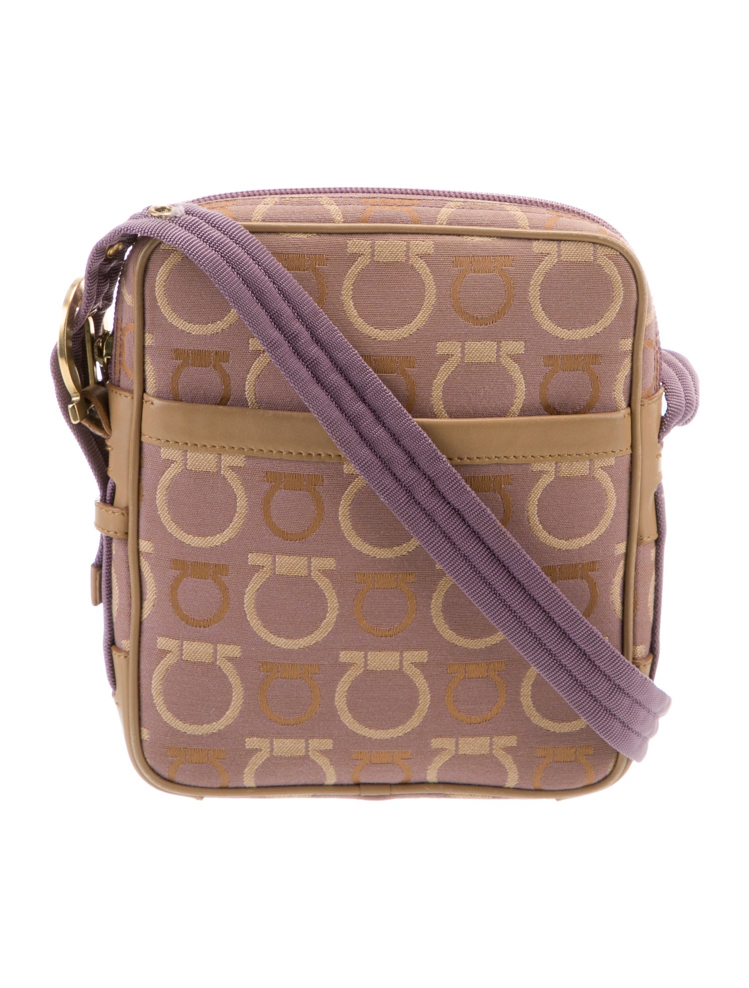 Salvatore Ferragamo Logo Monogram Canvas Crossbody Bag