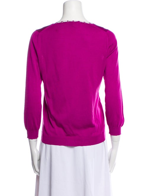 Salvatore Ferragamo Silk Scoop Neck Sweater