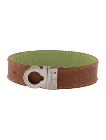 Salvatore Ferragamo Wrap Gancini Leather Bracelet