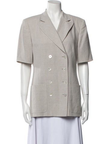 Salvatore Ferragamo Jackets Linen Blazer Us8, It44 | M
