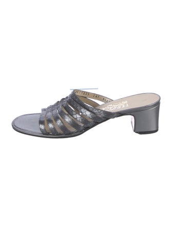 Salvatore Ferragamo Animal Print Slides