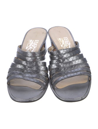 Salvatore Ferragamo Animal Print Slides