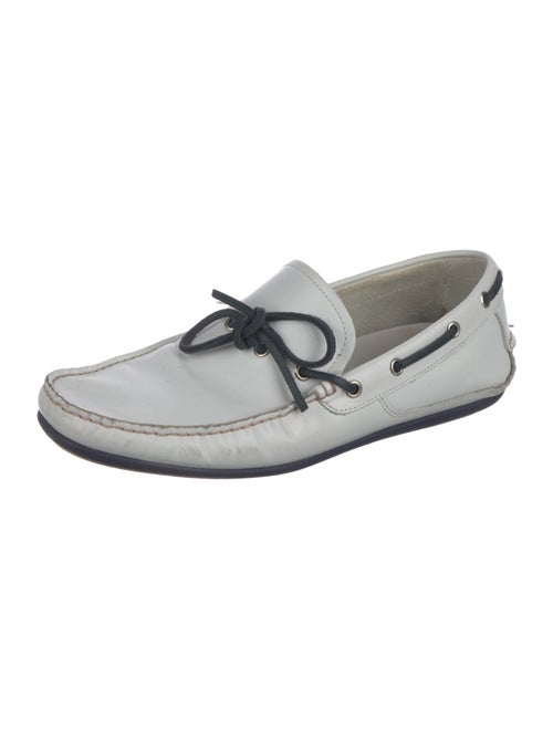 Salvatore Ferragamo Gancini Logo Leather Boat Shoes