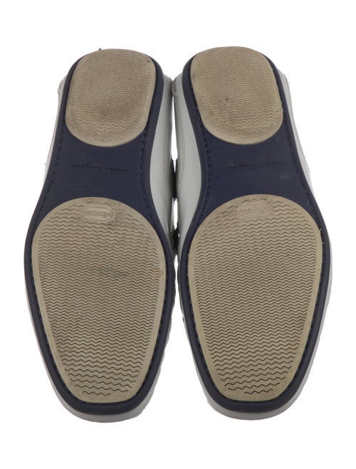 Salvatore Ferragamo Gancini Logo Leather Boat Shoes