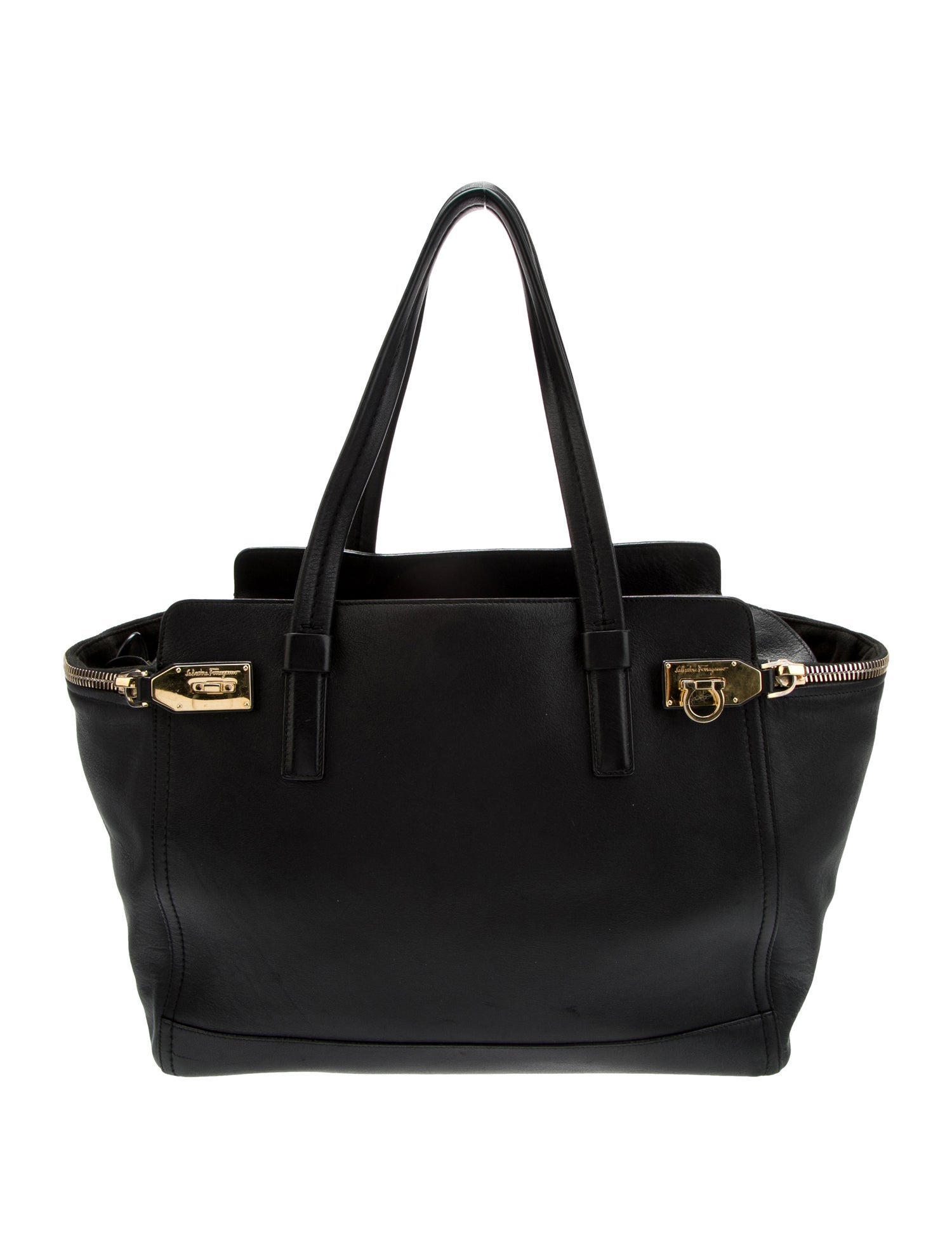 Salvatore Ferragamo Gancini Tote Black Totes, Handbags SAL380231
