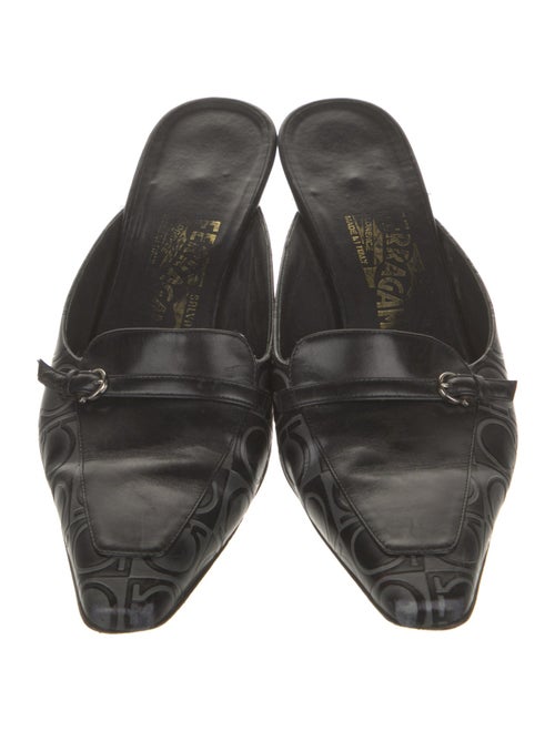 Salvatore Ferragamo Leather Patterned Mules
