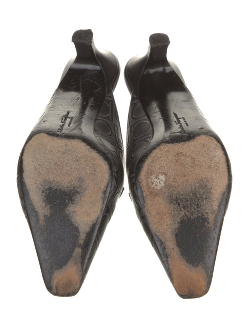 Salvatore Ferragamo Leather Patterned Mules