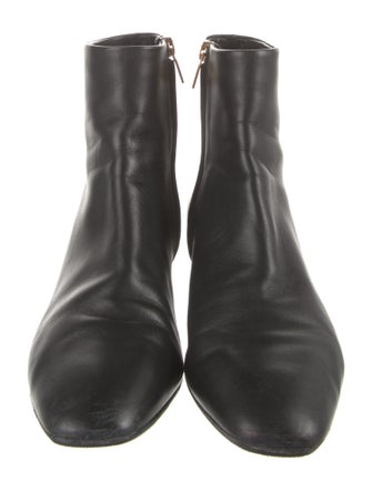 Salvatore Ferragamo Leather Chain-Link Accents Boots