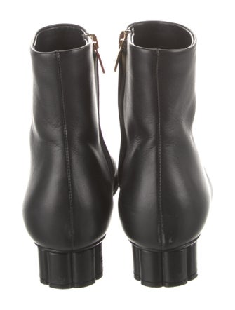 Salvatore Ferragamo Leather Chain-Link Accents Boots