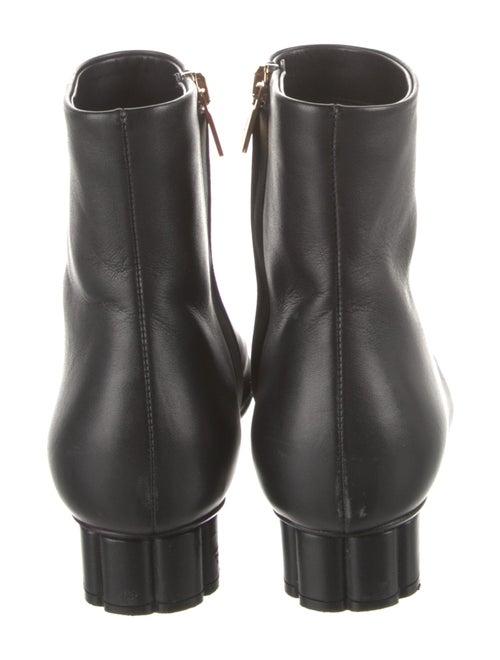 Salvatore Ferragamo Leather Chain-Link Accents Boots