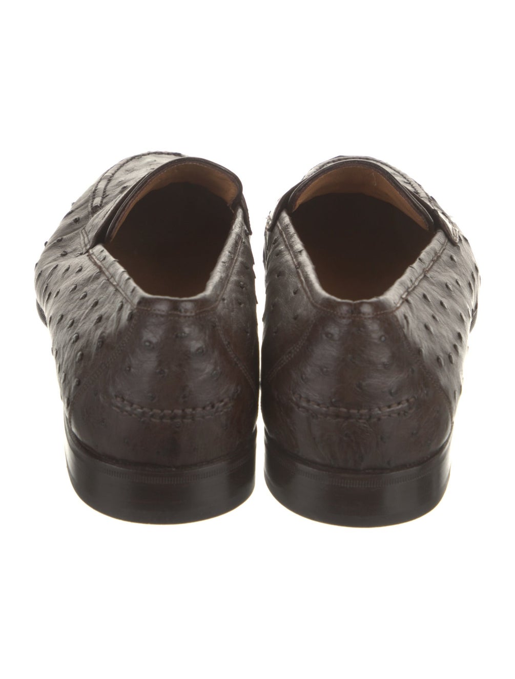 Salvatore Ferragamo Ostrich Loafers Black Loafers, Shoes SAL381409 The RealReal