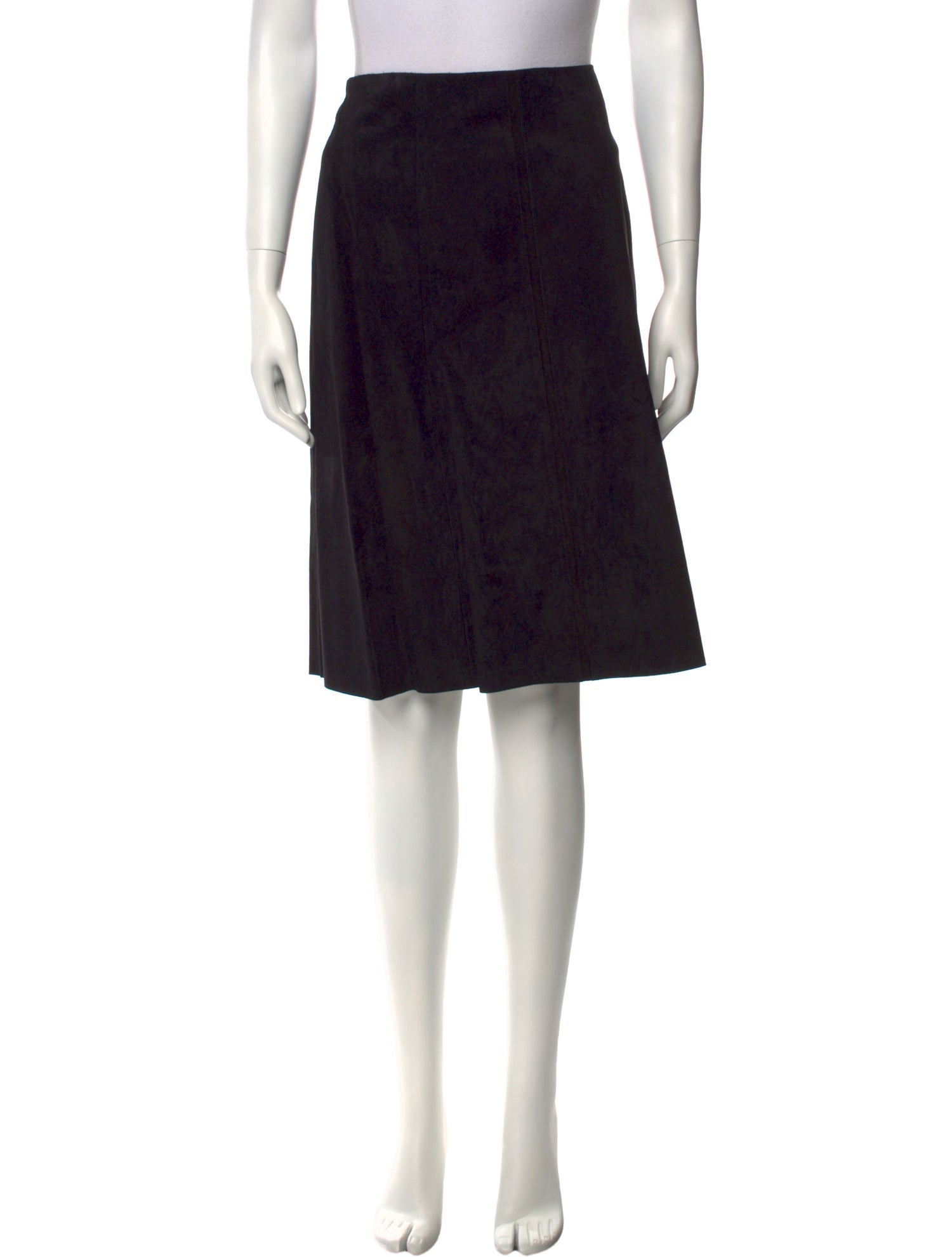 Salvatore Ferragamo Leather Knee-Length Skirt