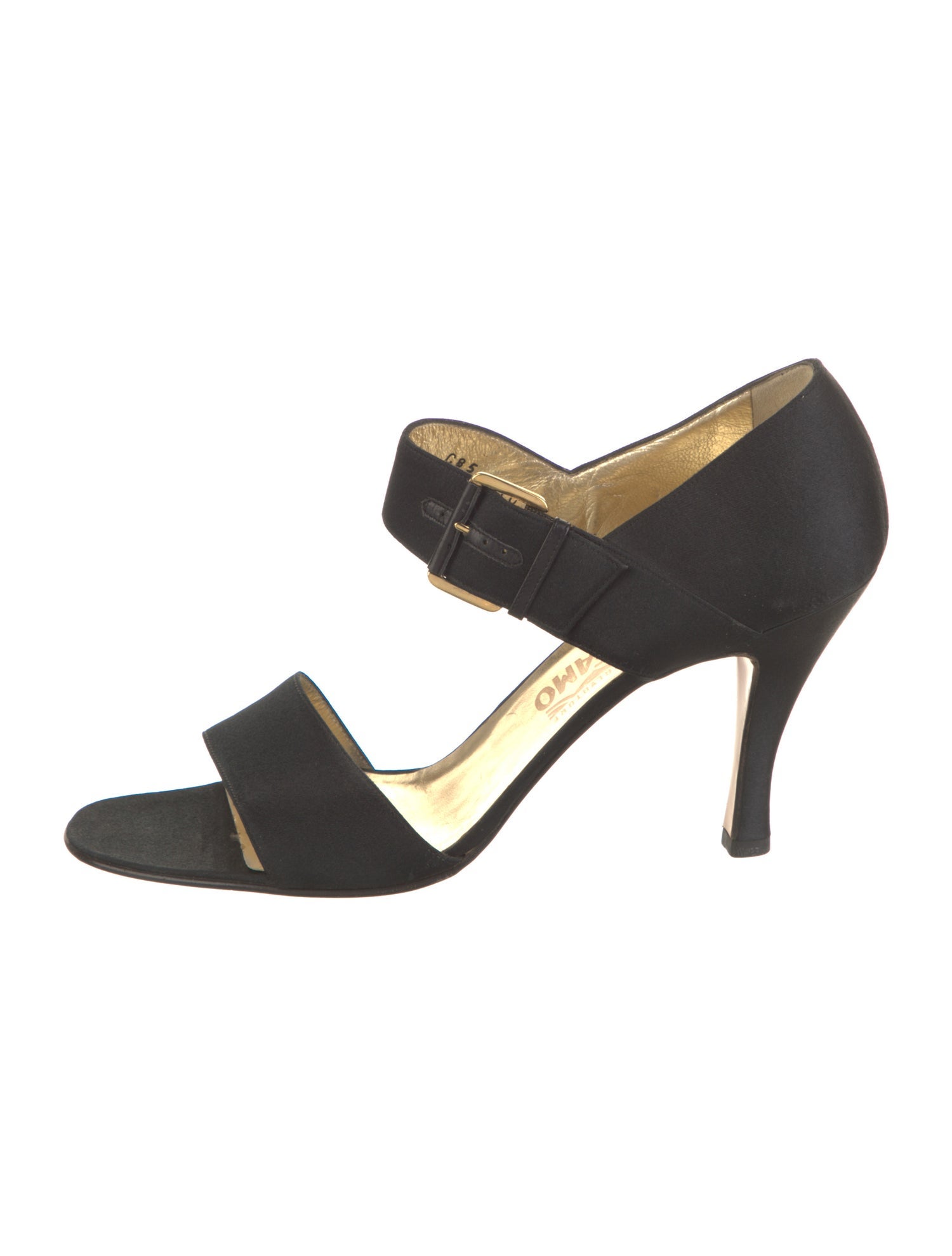 Salvatore Ferragamo Satin Sandals - Black Sandals, Shoes