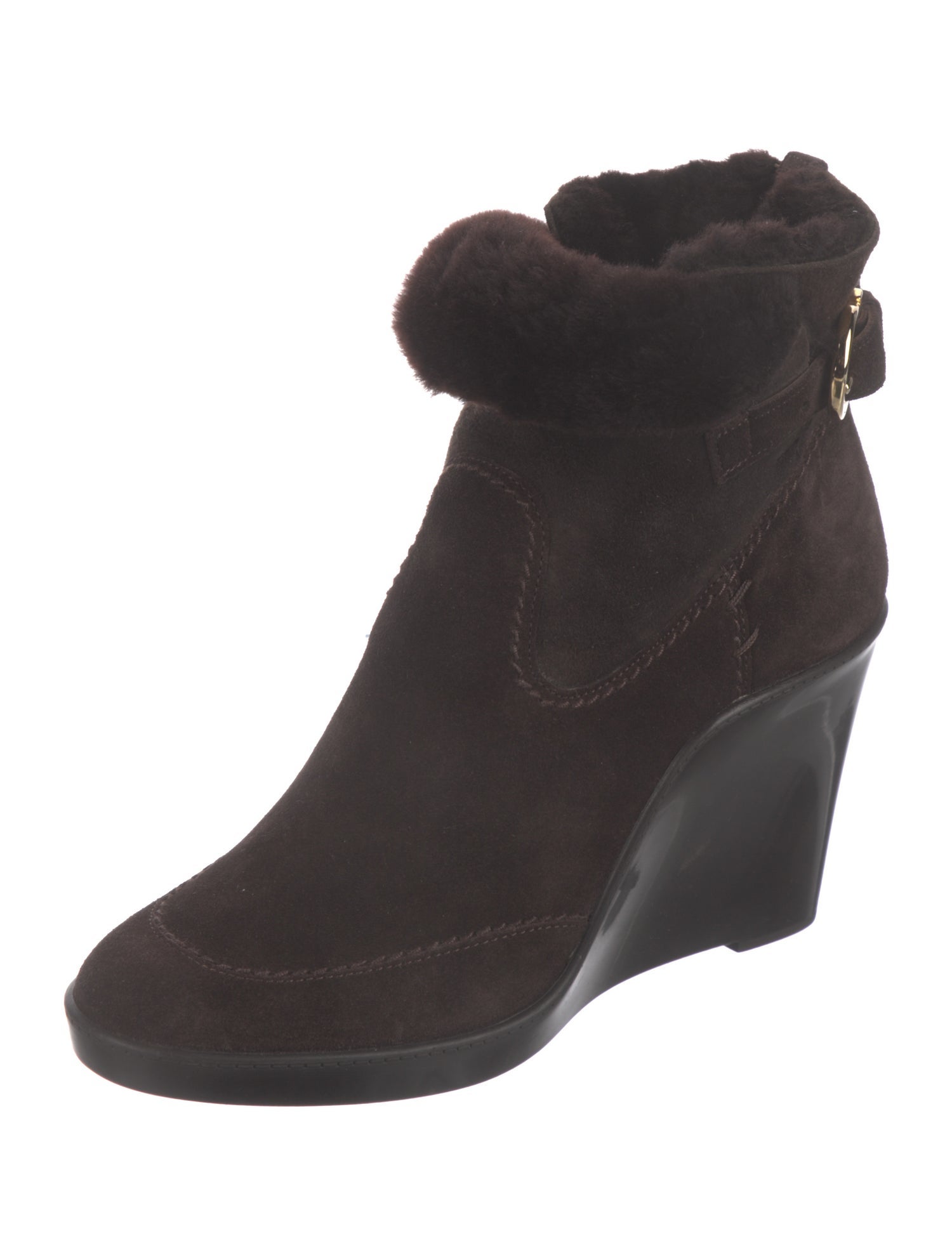 Salvatore Ferragamo Suede Lace-Up Boots