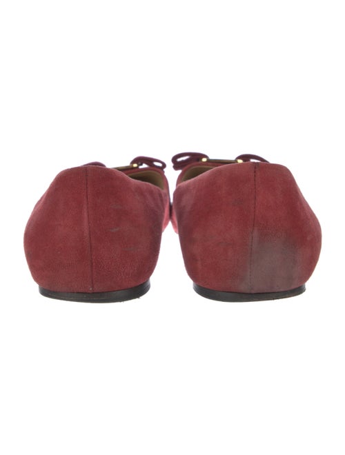 Salvatore Ferragamo Vara Bow Accent Suede Ballet Flats