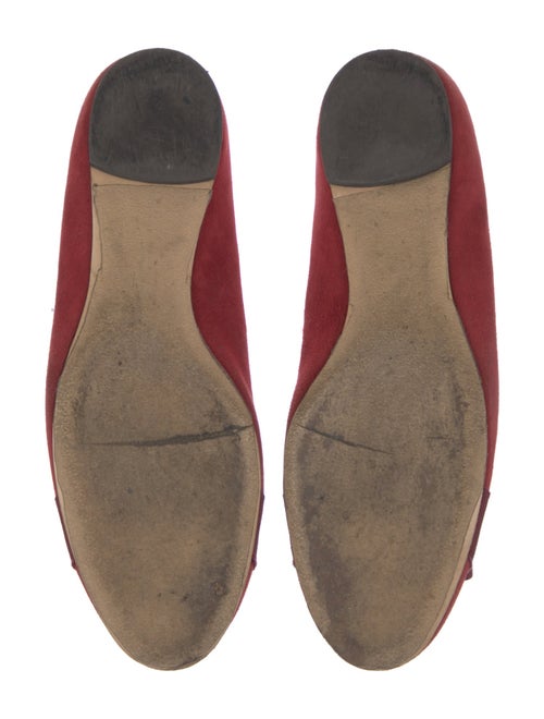 Salvatore Ferragamo Vara Bow Accent Suede Ballet Flats