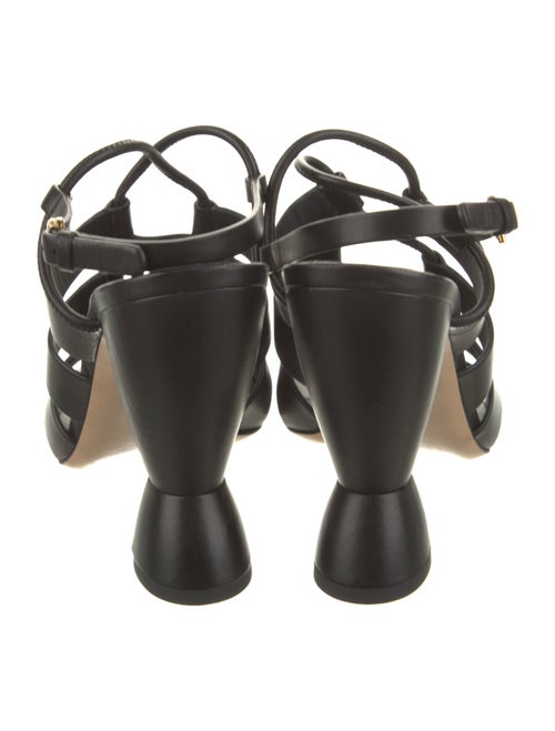 Salvatore Ferragamo Leather Cutout Accent Sandals