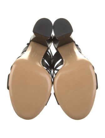 Salvatore Ferragamo Leather Cutout Accent Sandals